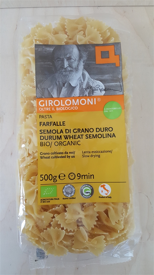 ORG. FARFALLE PASTA X GR 500 12 PCS PACK – ITALY AGRIC.