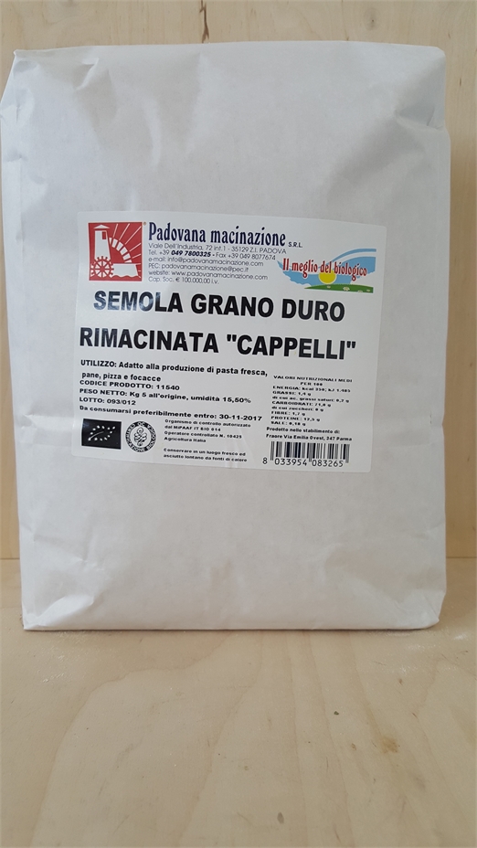 CAPPELLI SEMOLA RIMAC BIO 5 KG AGRICOLTURA ITALIA